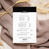 Moderne minimalistische zwart-witprijzen/services flyer