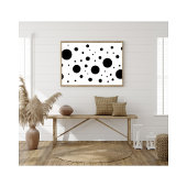 Moderne minimalistische zwart witte Abstracte cirk Foto Afdruk