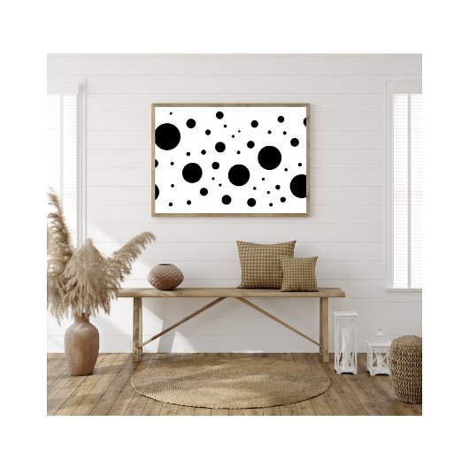 Moderne minimalistische zwart witte Abstracte cirk Foto Afdruk