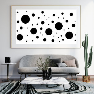 Moderne minimalistische zwart witte Abstracte cirk Foto Afdruk