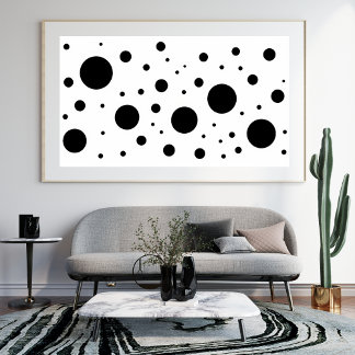 Moderne minimalistische zwart witte Abstracte cirk Foto Afdruk