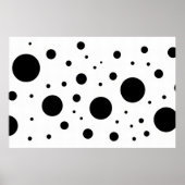Moderne minimalistische zwart witte Abstracte cirk Poster (Voorkant)