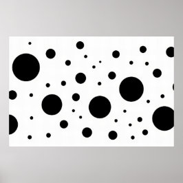 Moderne minimalistische zwart witte Abstracte cirk Poster