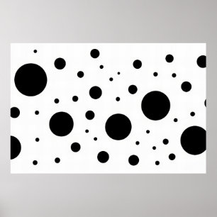 Moderne minimalistische zwart witte Abstracte cirk Poster
