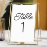 Moderne minimalistische zwart-witte bruiloft kaart<br><div class="desc">Dit is een modern minimalistisch zwart wit bruiloft tafelnummer!</div>