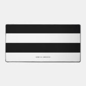 Moderne minimalistische zwart-witte horizontale st bureaumat (Voorkant)