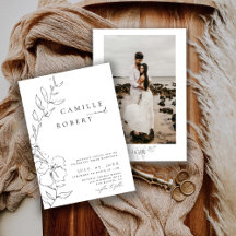 Moderne minimalistische zwart/witte kalligrafie br