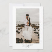 Moderne minimalistische zwart/witte kalligrafie br kaart (Achterkant)