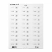 Moderne minimalistische zwart-witte kerstboom etiket (Full Sheet)