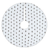 Moderne Minimalistische Zwart-Witte Kerstboom Rok (Voorkant)