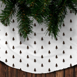 Moderne Minimalistische Zwart-Witte Kerstboom Rok