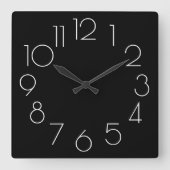 Moderne minimalistische zwart-witte klok bewerkbaa (Voorkant)