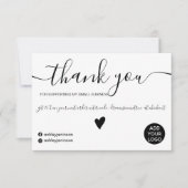 Moderne minimalistische zwart-witte orde bedankt (Voorkant)