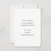 Moderne Minimalistische Zwart Witte Trouwfoto Save The Date (Voorkant)