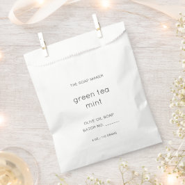 Moderne minimalistische zwart witte zeepzak bedankzakje
