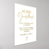 Moderne minimalistische zwarte audio gastenboek te (Laagn)