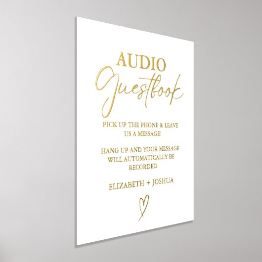 Moderne minimalistische zwarte audio gastenboek te (Laagn)