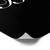 Moderne Minimalistische Zwarte Bar Mitswa Foto Pro Poster (Hoek)