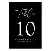 Moderne minimalistische zwarte bruiloft kaart (Voorkant)