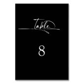 Moderne minimalistische zwarte bruiloft kaart (Voorkant)