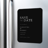 Moderne minimalistische zwarte bruiloft Save the D Magneet