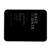 Moderne minimalistische zwarte bruiloft Save the D Magneet (Horizontaal)