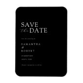 Moderne minimalistische zwarte bruiloft Save the D Magneet (Verticaal)