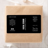 Moderne minimalistische zwarte druppelfles etiket (Insitu)