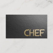 Moderne, minimalistische zwarte en goudrelige teks visitekaartje (Voorkant)