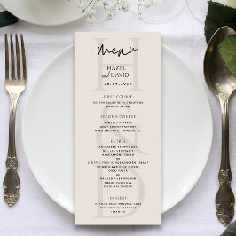 Moderne Minimalistische Zwarte en Ivoor Kleuren Mo Menu