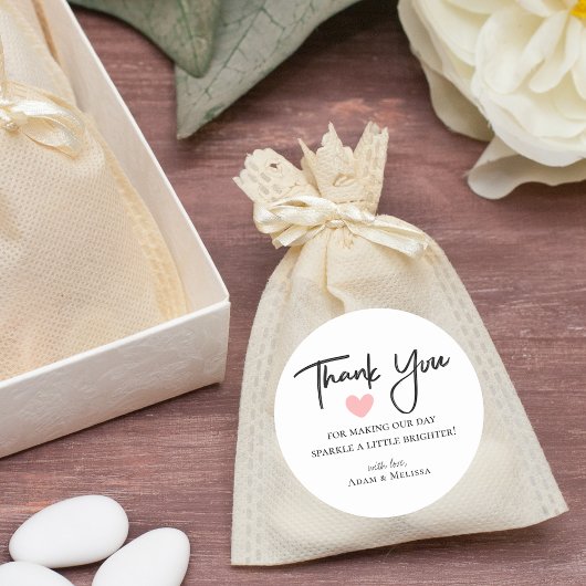 Moderne minimalistische zwarte en witte bruiloft D Ronde Sticker