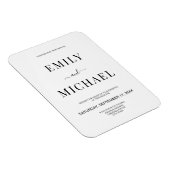 Moderne minimalistische zwarte en witte bruiloft I Magneet (Rechterzijde)