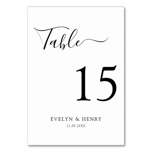 Moderne minimalistische zwarte en witte bruiloft kaart (Achterkant)