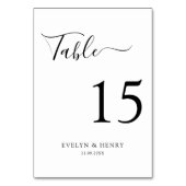 Moderne minimalistische zwarte en witte bruiloft kaart (Voorkant)