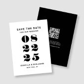Moderne Minimalistische Zwarte En Witte Bruiloft Save The Date