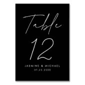 Moderne, minimalistische zwarte en witte bruilofte kaart (Voorkant)