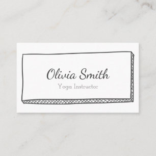 Moderne minimalistische zwarte en witte doodle visitekaartje