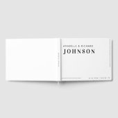 Moderne minimalistische zwarte en witte eenvoudige gastenboek (Volledig)