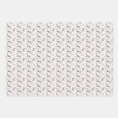 Moderne minimalistische zwarte en witte eenvoudige inpakpapier vel (Voorkant 3)