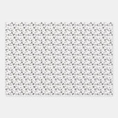 Moderne minimalistische zwarte en witte eenvoudige inpakpapier vel (Voorkant 2)