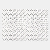 Moderne minimalistische zwarte en witte eenvoudige inpakpapier vel (Voorkant)