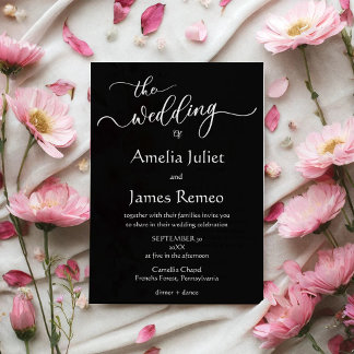 Moderne minimalistische zwarte en witte eenvoudige kaart