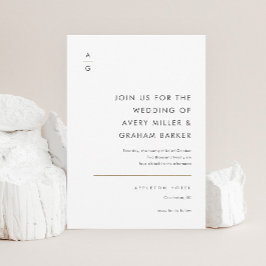 Moderne Minimalistische Zwarte en Witte Elegante T Kaart