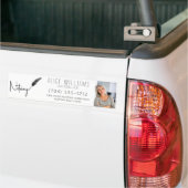 Moderne, minimalistische zwarte en witte foto bumpersticker (Op Truck)