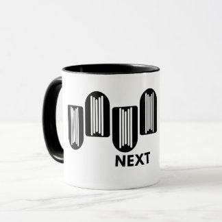 Moderne Minimalistische Zwarte en Witte Geometrisc Mok