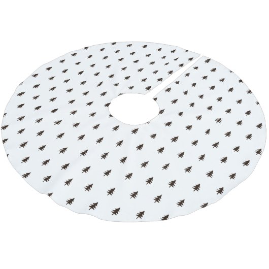 Moderne minimalistische zwarte en witte kerstboom kerstboom rok (Gekanteld)