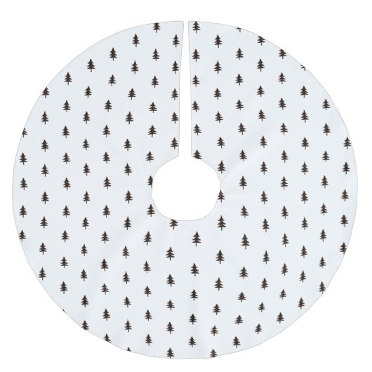 Moderne minimalistische zwarte en witte kerstboom kerstboom rok (Voorkant)