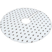 Moderne minimalistische zwarte en witte kerstboom rok (Gekanteld)