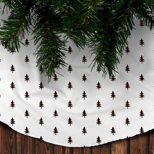 Moderne minimalistische zwarte en witte kerstboom rok