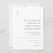 Moderne minimalistische zwarte en witte legante br kaart (Voorkant)